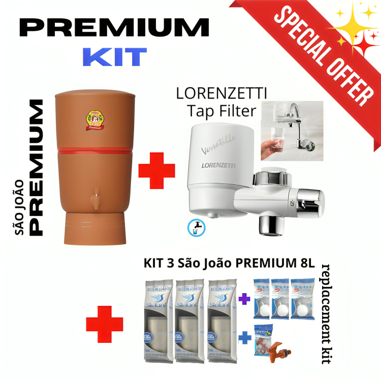Clay Water Filter and Purifier SUPER KIT Premium
