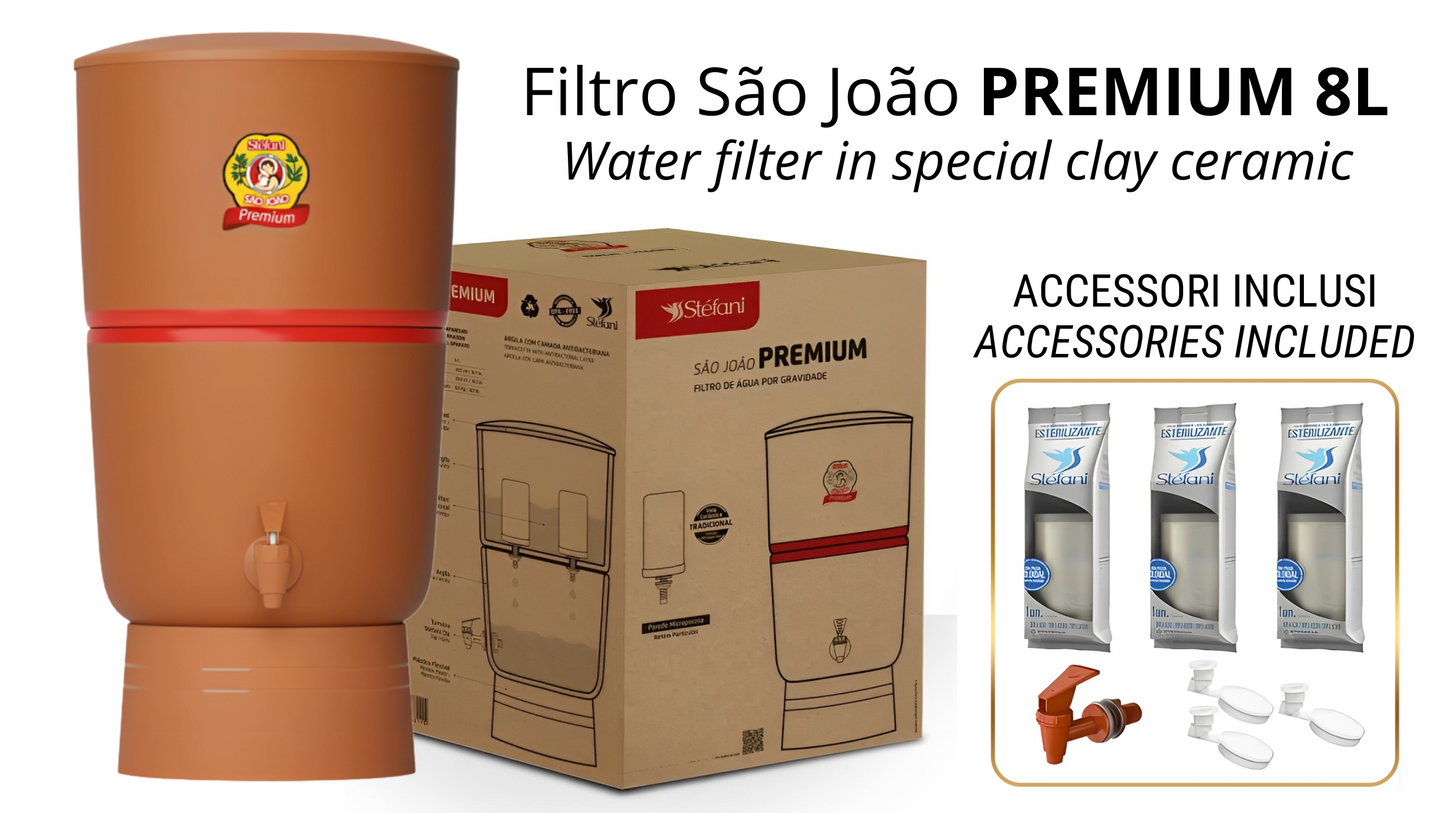 Clay Water Filter and Purifier São João PREMIUM 8L