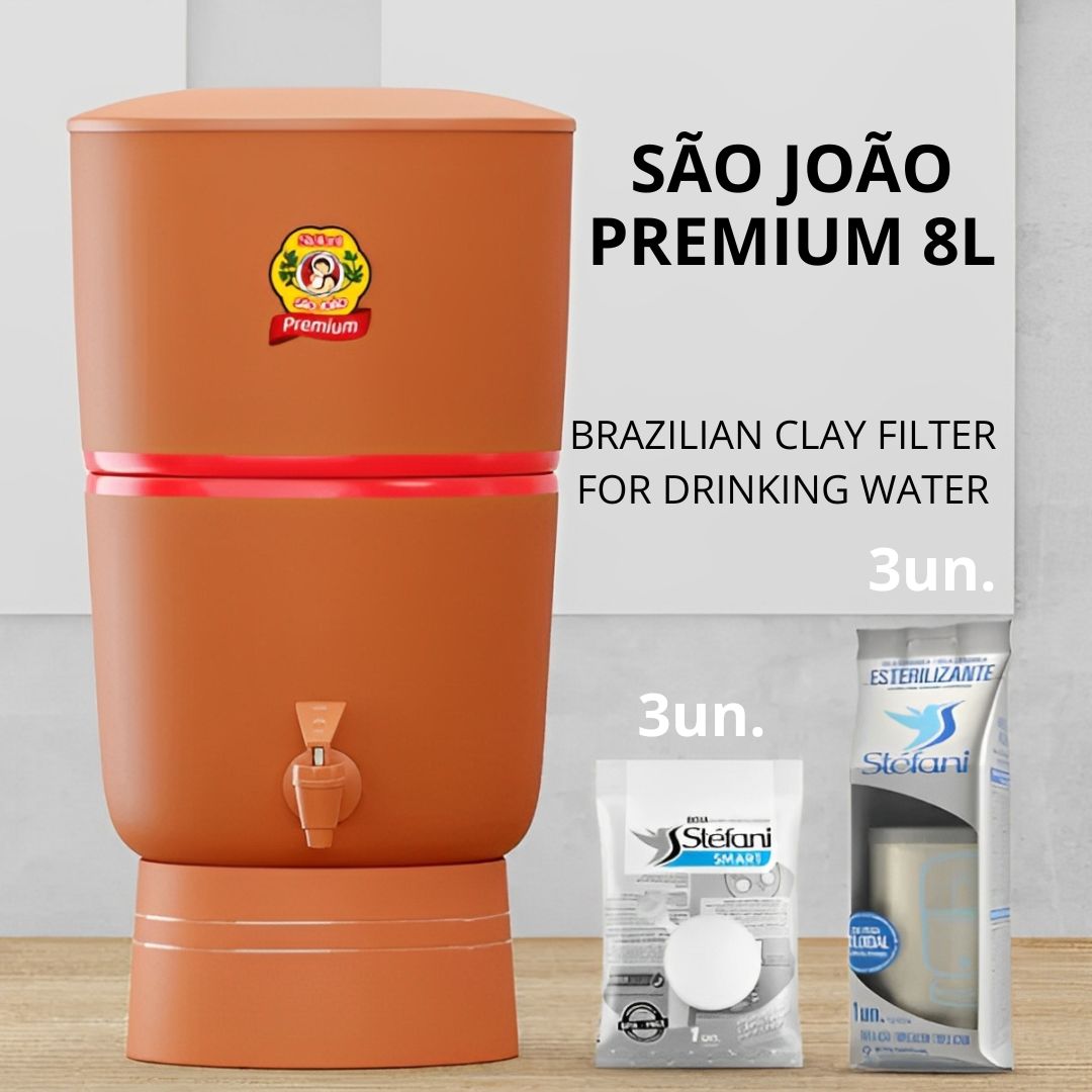 Clay Water Filter and Purifier São João PREMIUM 8L