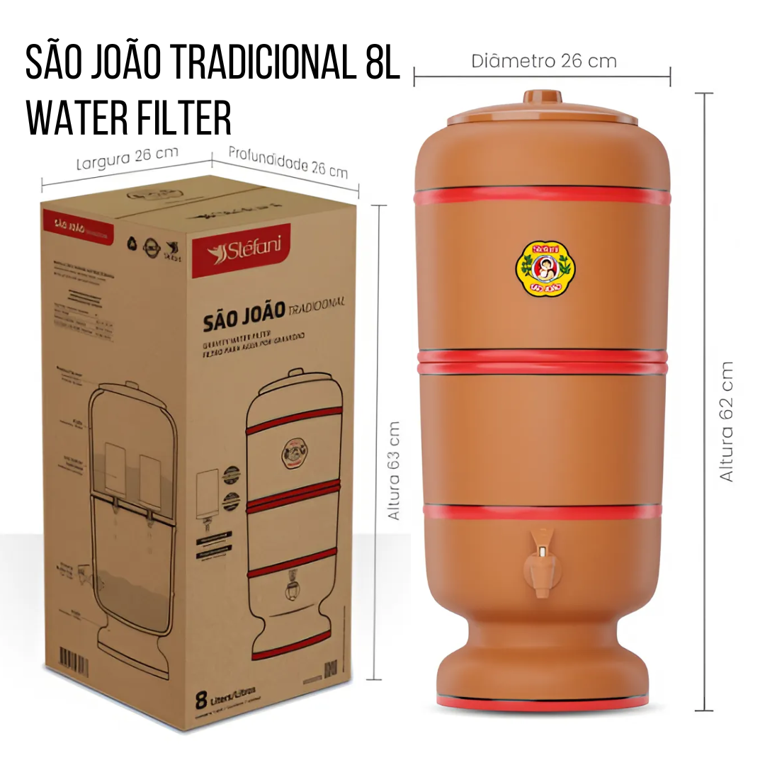 Ceramic Water Filter and Purifier São João TRADICIONAL 8L